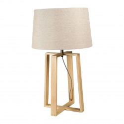 Lampe Bois Pied Quadri