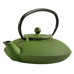 Théière plate en fonte