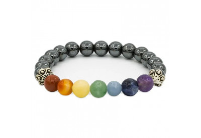Bracelet chakras hématite