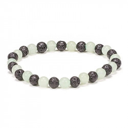 Bracelet pierre de lave - Aventurine